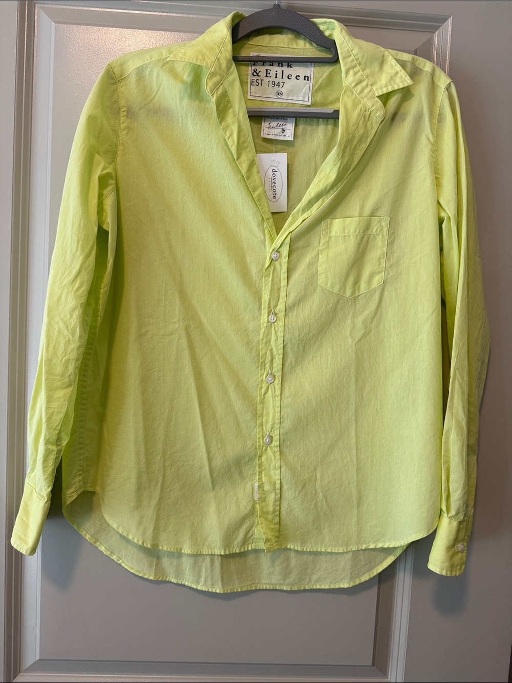 Frank & Eileen Neon Lime Green Button-Down Shirt